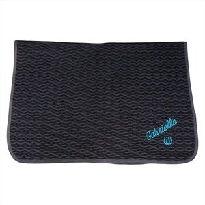 Horse Saddle Pad Custom Embroidered Gabriella Baby Pad Black Blue